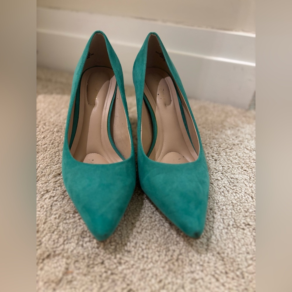 Kelly & Katie Teal Heels